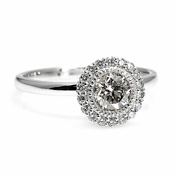 i2887DiDi Gold Engagement Ring with Diamonds - GIA 0.30ct - 0.40ct