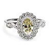 Vintage i2938DovDi Gold Engagement Ring with GIA Certified Oval Diamond