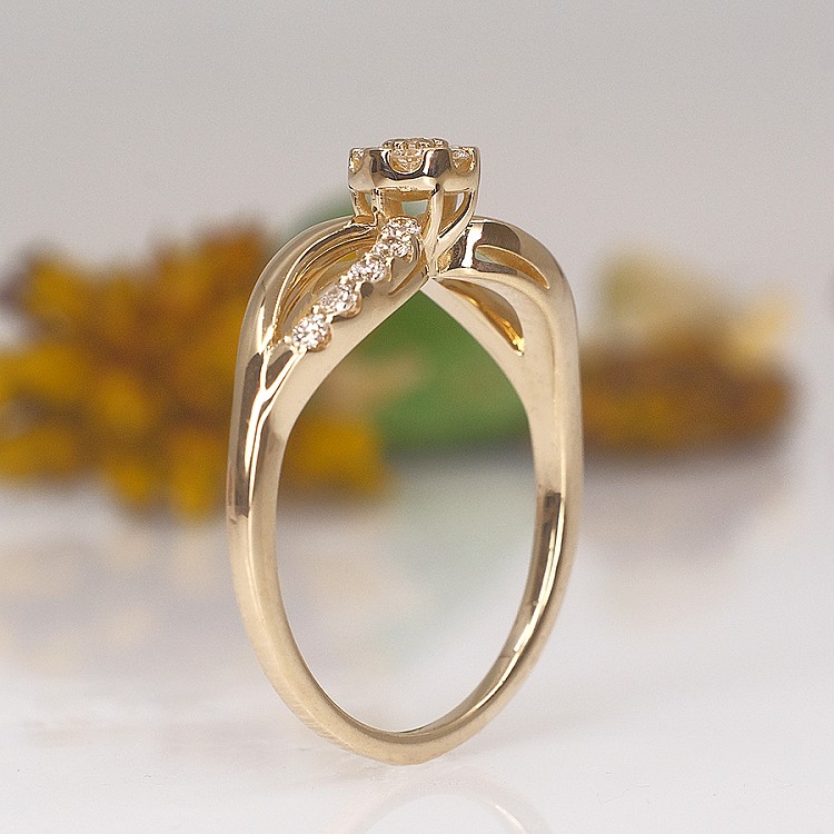 Engagement or Anniversary ring i323didi in Gold with Diamonds