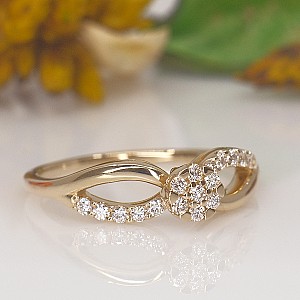 Engagement or Anniversary ring i323didi in Gold with Diamonds