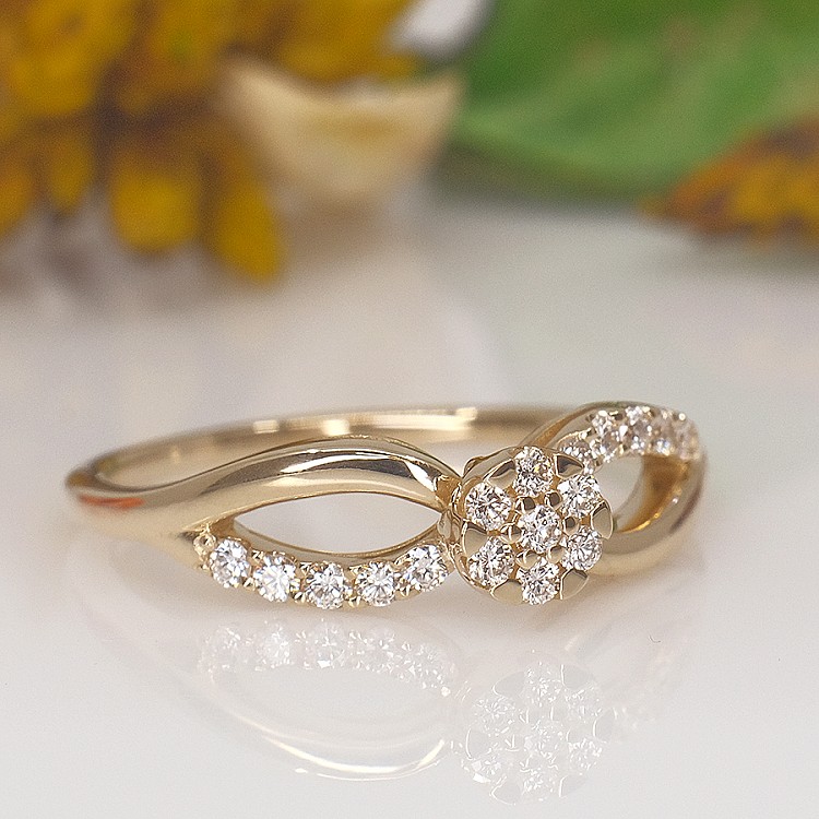 Engagement or Anniversary ring i323didi in Gold with Diamonds