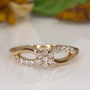 Engagement or Anniversary ring i323didi in Gold with Diamonds