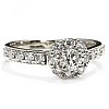 Gold Engagement Ring with Colorless Diamonds - GIA 0.30ct - 0.40ct i3923Didi