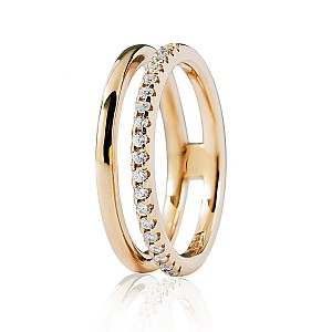 Gift Ring i342 in Gold or Platinum with Natural Diamonds