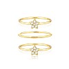 Set of Star Rings set1945DiDi in Gold or Platinum with Diamonds