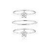 Set of Star Rings set1945DiDi in Gold or Platinum with Diamonds