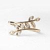 Fashion Twist Leaf i2002didi Ring in Gold or Platinum with Diamonds