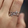 Fashion Twist Leaf i2002didi Ring in Gold or Platinum with Diamonds