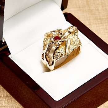 Take My Heart i2749 Gold Ring with Ruby