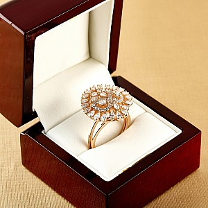 Gift Ring i3005Dipadi in Gold with Diamonds