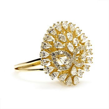 Gift Ring i3005Dipadi in Gold with Diamonds