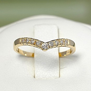 i097didi Gold Anniversary Ring with Diamonds