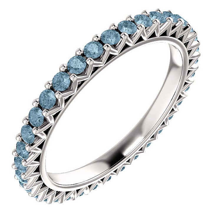 Gift Ring i123391db in Gold or Platinum with Blue Diamonds