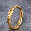 Gedraaide ring i1552didi in goud of platina met diamanten