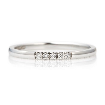 Dunne i305didi gouden of platina ring met diamanten