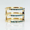 Gift Ring i613db in Gold with Blue Diamonds