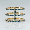 Gift Ring i613db in Gold with Blue Diamonds