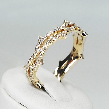 Crown Gift Ring i1483didi in Gold with Diamonds