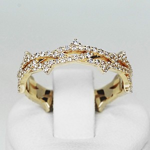 Crown Gift Ring i1483didi in Gold with Diamonds
