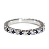 Eternity Ring in Platinum with Sapphires and Colorless Diamonds i2119SfDi