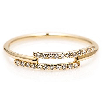 Trendy ring s226 in Gold or Platinum with Natural Diamonds