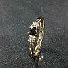 Engagement ring i025DnDi in Gold with Black Diamond and Diamonds