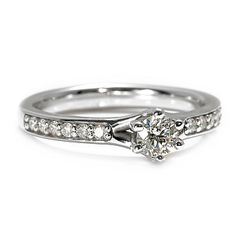 Engagement ring i057didi in Gold with Diamonds - GIA 0.30ct - 0.40ct