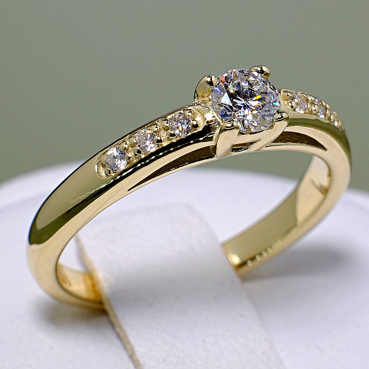 Engagement ring i058didi in Gold with Diamonds - GIA 0.30ct - 0.40ct