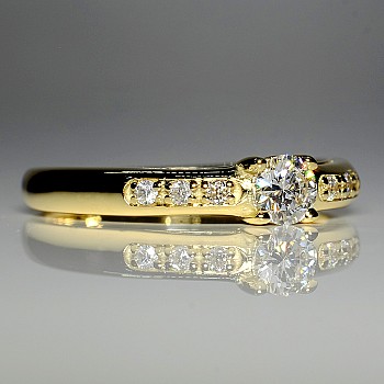 Engagement ring i058didi in Gold with Diamonds - GIA 0.30ct - 0.40ct