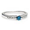 Engagement ring i058dbdi in Gold with Blue Diamond and Diamonds