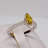 i1050dymadi Gold Engagement Ring with Marquise Yellow Diamond and Colorless Diamonds