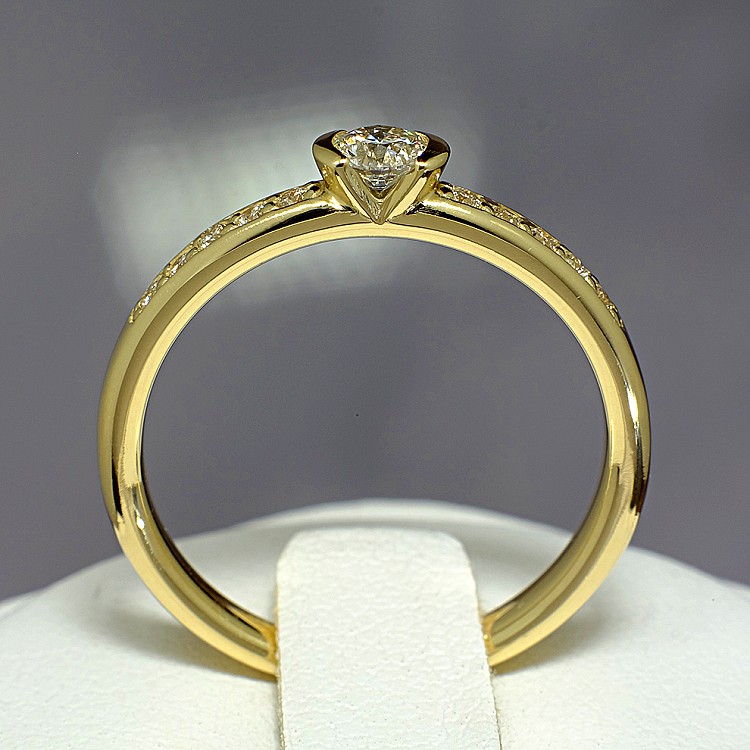 i113Didi Gold Engagement Ring with Diamonds - GIA 0.30ct - 0.40ct