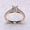 Engagement Ring i1218dchdi in Gold with Main Cushion Diamond - GIA 0.30ct - 0.40ct