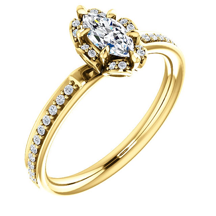 Engagement ring i121997DiDi in Gold with Diamonds - GIA 0.30ct - 0.40ct