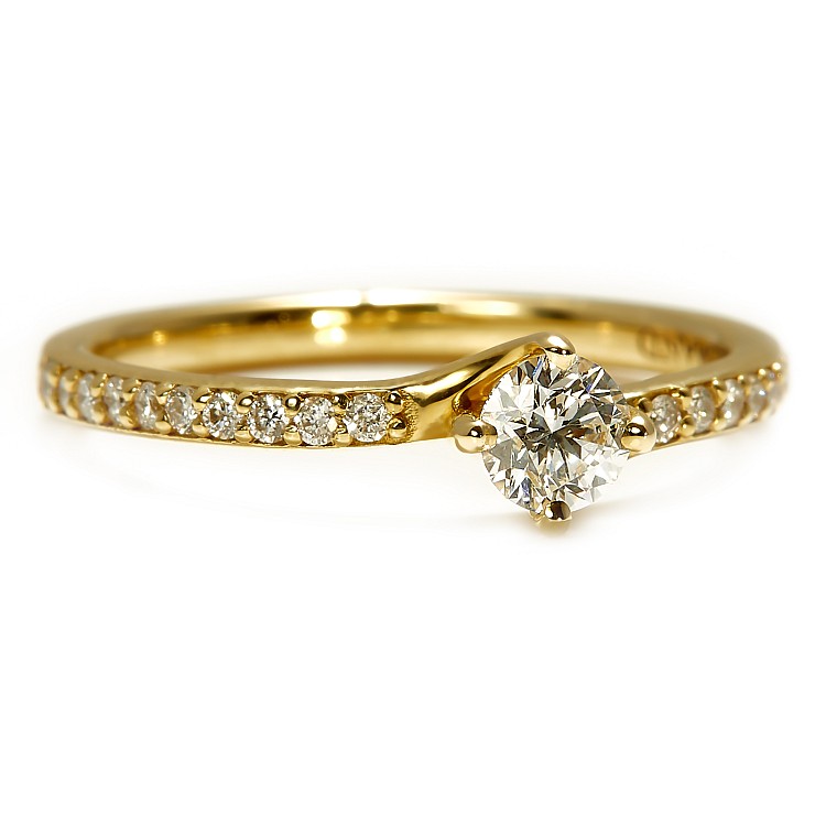 Engagement ring i122358DiDi in Gold with Diamonds - GIA 0.30ct - 0.40ct