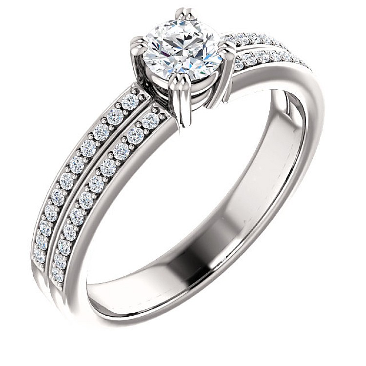 Engagement ring i122376DiDi in Gold with Diamonds - GIA 0.50ct - 0.70ct