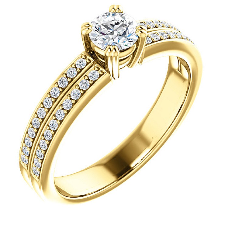 Engagement ring i122376DiDi in Gold with Diamonds - GIA 0.50ct - 0.70ct