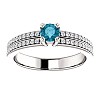 Engagement ring i122376DbDi in Gold with Blue Diamond and Diamonds