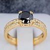 Engagement ring i122376DnDi in Gold with Black Diamond and Diamonds