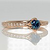 Engagement ring i122392DbDi in Gold with Blue Diamond and Diamonds