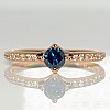 Engagement ring i122392DbDi in Gold with Blue Diamond and Diamonds