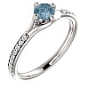 Engagement ring i122392DbDi in Gold with Blue Diamond and Diamonds