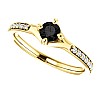 Engagement ring i122392DnDi in Gold with Black Diamond and Diamonds