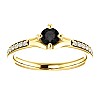 Engagement ring i122392DnDi in Gold with Black Diamond and Diamonds