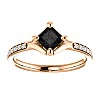 Engagement ring i122392DnDi in Gold with Black Diamond and Diamonds