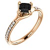 Engagement ring i122392DnDi in Gold with Black Diamond and Diamonds