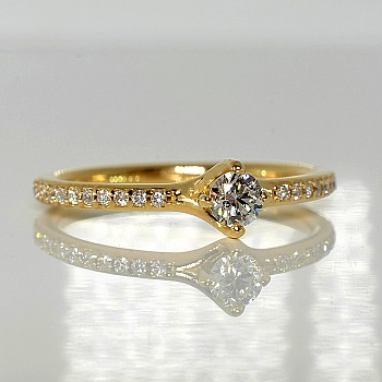 i122392DiDi Gold Engagement Ring with Diamonds 0.15ct - 0.25ct