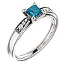 Engagement ring i122395DbDi in Gold with Blue Diamond