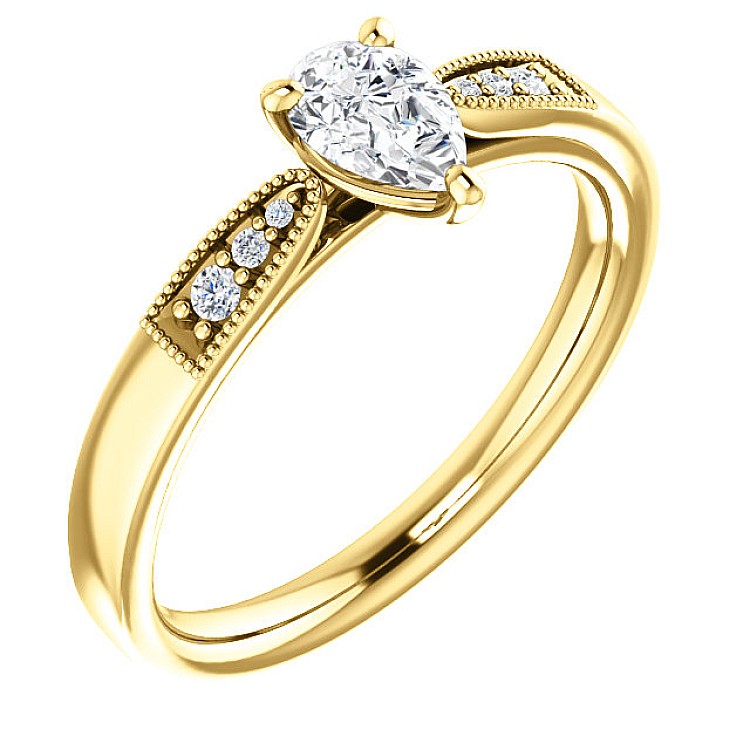 Engagement ring i122395DiDi in Gold with Diamonds - GIA 0.30ct - 0.40ct