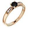 Engagement ring i122395DnDi in Gold with Black Diamond